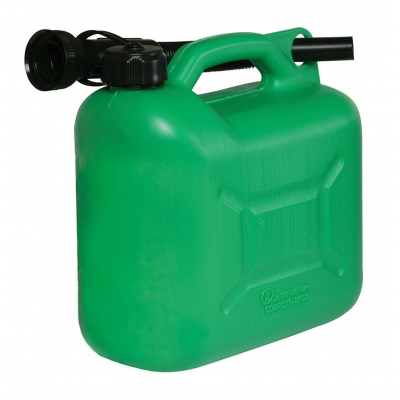 Silverline 5 litre Plastic Fuel Unleaded Petrol Can Green 847074