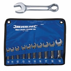 Silverline Stubby Short Combination Spanner Set 10mm to 19mm 630063