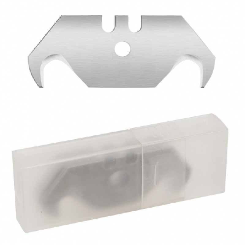 Silverline Hooked Utility Knife Blades Felt and Carpet 10pk 0.6mm 282409 Sealants and Tools Direct