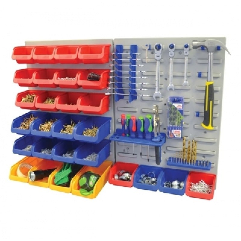 Faithfull Tool and Storage Bins Wall Mounted Panel Organiser FAIPAN43 Sealants and Tools Direct