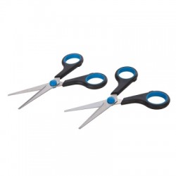 Silverline Scissors Comfortable Pointed 130mm Twin Pack 529366