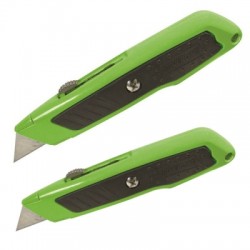 Silverline Stanley Type Knife Hi-Vis Green Retractable 633460