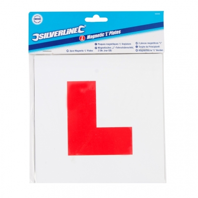 Silverline Magnetic Car Learner L Plates Twin Pack 583036