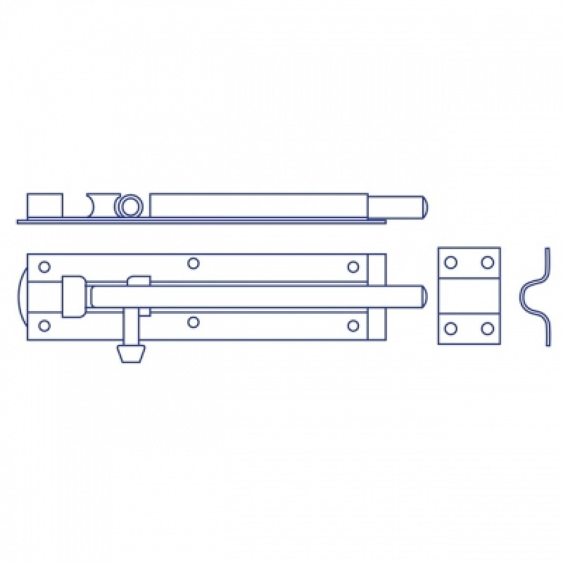 Aluminium Sliding Door Barrel Bolt 100mm 4 inch FGEDBLTAL4 Sealants and Tools Direct