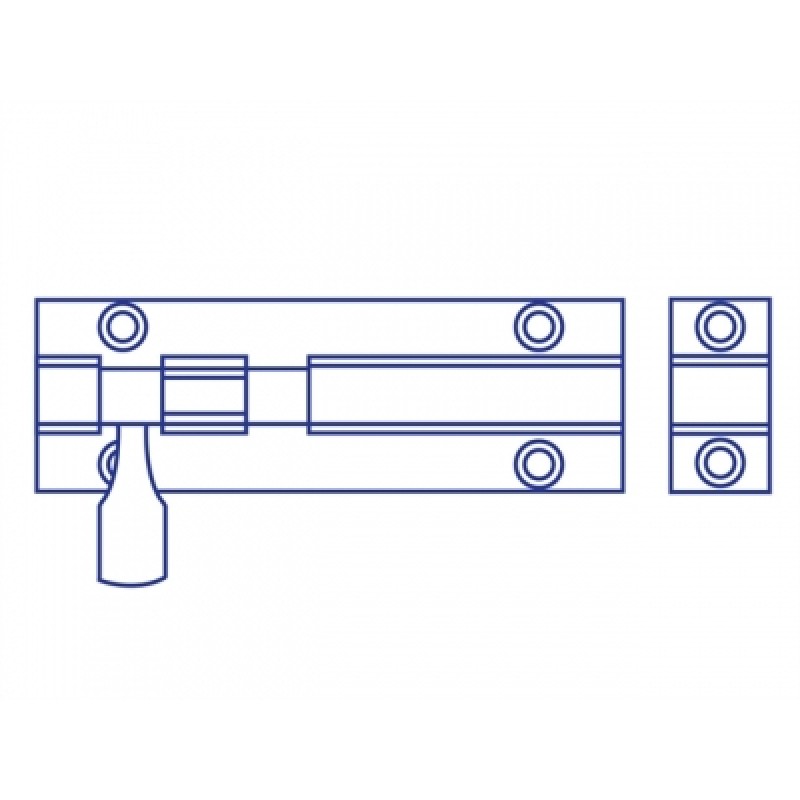 100mm Sliding Door Barrel Bolt Chrome Plated FGEDBLTCH4