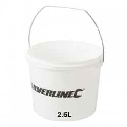 Silverline Plastic Paint Kettle 2.5 Litre Metal Handle Bucket 846839