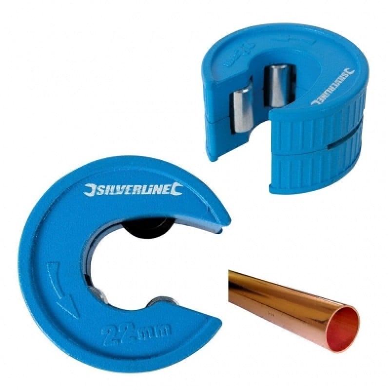 Silverline Plumbers Auto 22mm Copper Tube Pipe Cutter 633915 Sealants