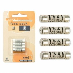 SMJ Replacement 5 amp Electric Plug Fuse Pack of 4 FU05AC