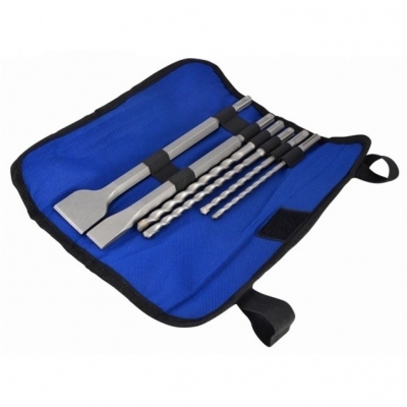 Faithfull SDS Plus Chisel and Drill Bit Set SDS+ Tool Roll FAISDSSET6BP