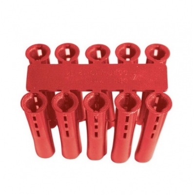 Forgefix Red Wall Plugs 3.5 to 4mm Fixings Bag of 100 EXP3
