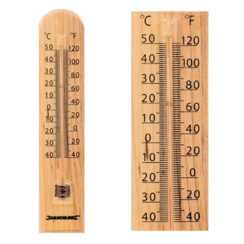 Wooden Indoor and Outdoor Garden Thermometer 490745 Sealants and
