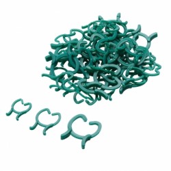 Silverline Garden Plant Support Rings Green Ties 3 Sizes 50pk 856168