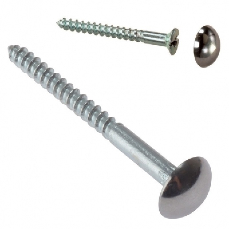 Mirror Screw Domed Head 20mm 8g 10pk 10MS34CP Sealants and