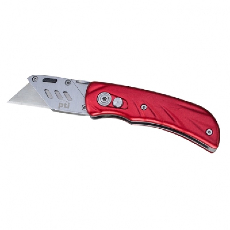 PTI Folding Lock Back Utility Stanley Knife Red PTI0277 Sealants and