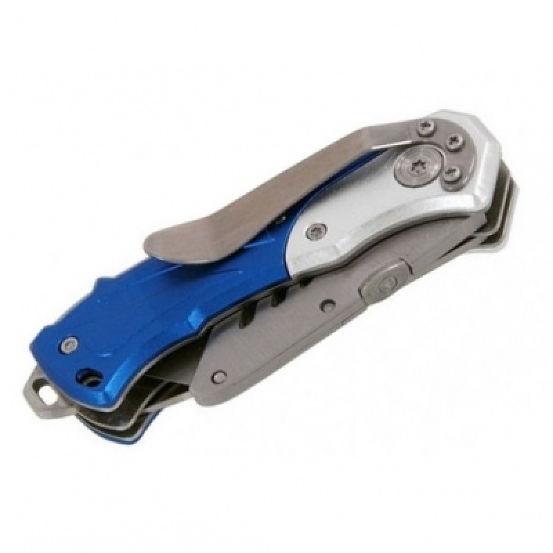 PTI Folding Dual Blade Lock Back Utility Stanley Knife Blue PTI0278