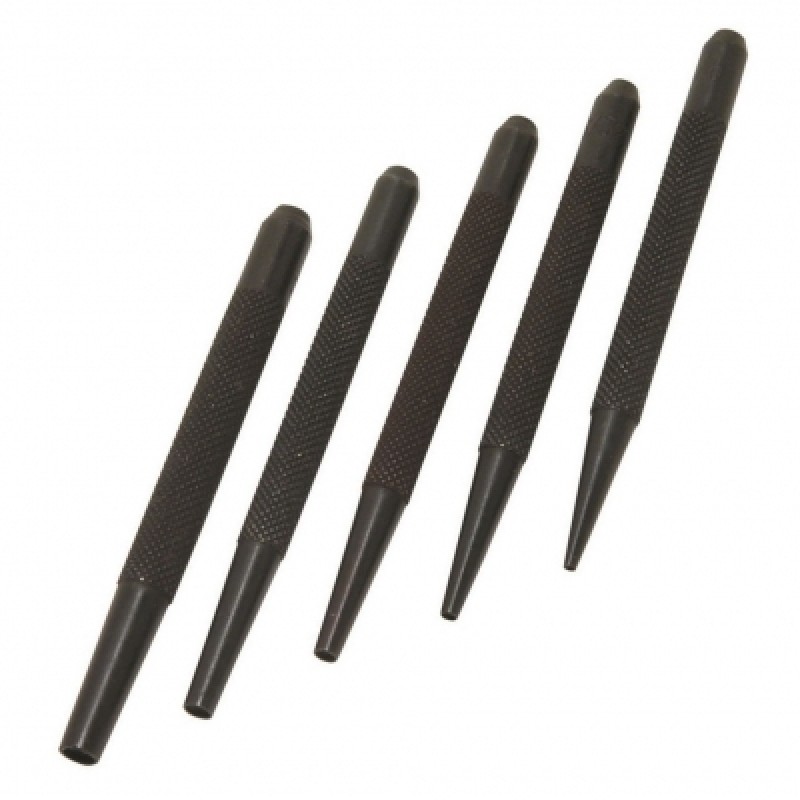 Silverline Tempered Steel Nail Punch 5pc Set PC14 Sealants and Tools