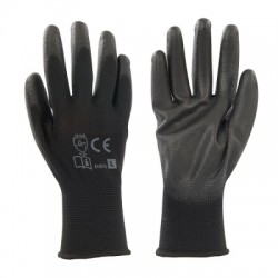 Silverline Pu Coated Palm Work Gloves Medium Large or XL