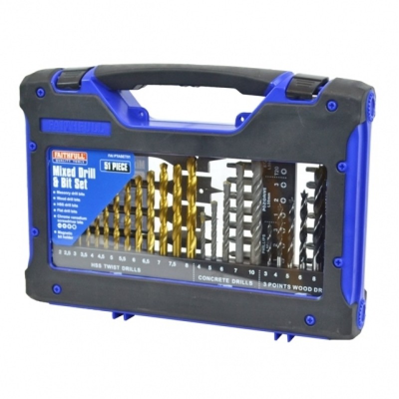 Faithfull Mixed Drill Bits and Driver Bits 51pc Set FAIPTASET51 Sealants and Tools Direct