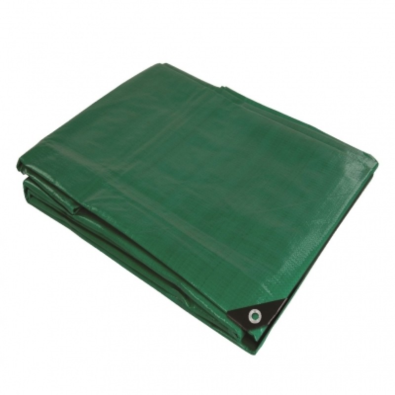 Silverline Green Garden Large Tarpaulin 4m x 10m Heavy Duty 238942
