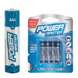 992118 Power master long lasting high performance Alkaline Battery AA LR6 4pk 