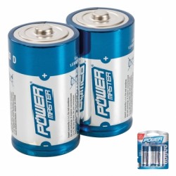 Power Master D Type Battery LR20 Twin Pack 485322 