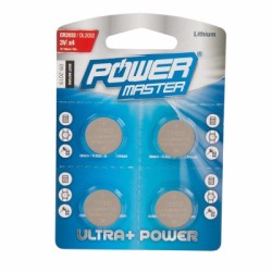 Power Master 3V CR2032 Button Cell Coin Lithium Battery 675789 4 Pack
