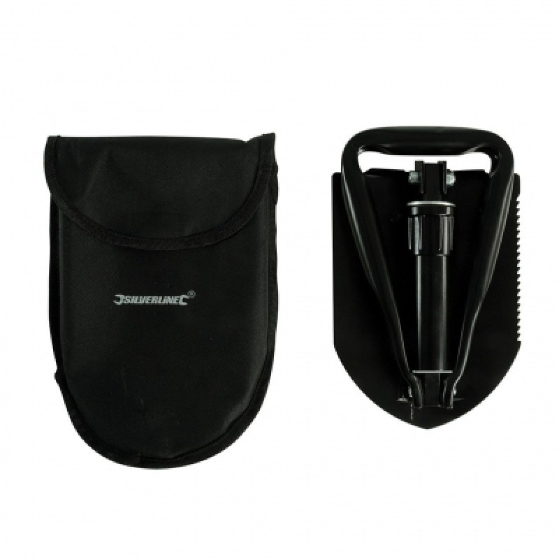 Silverline Steel Folding Utility Shovel Camping Emergency Spade 839280