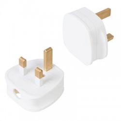 Power Master Electric 3 Pin Plug 13 amp Fused White 654447