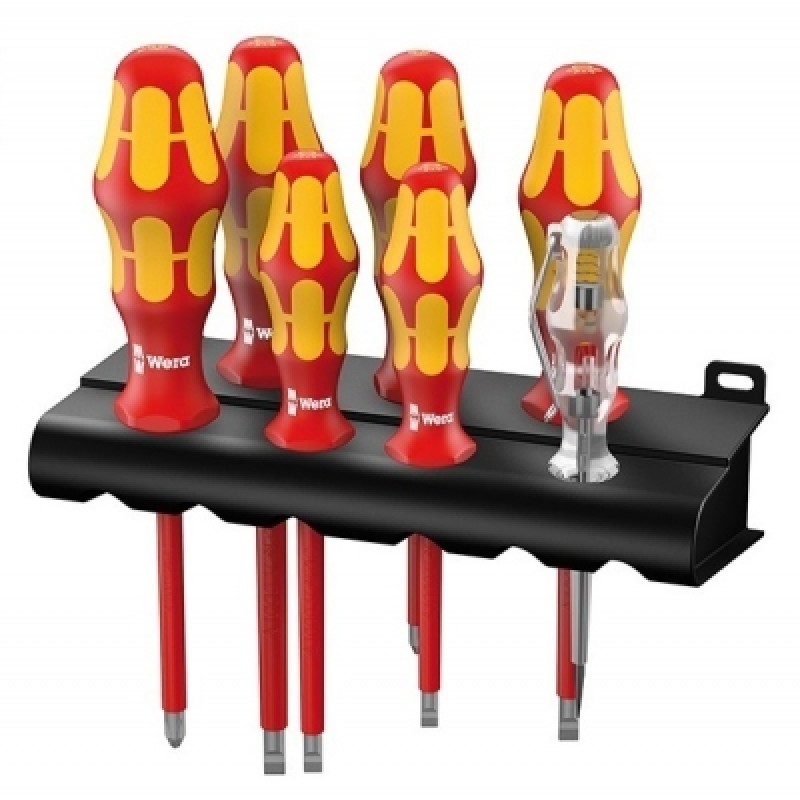 Wera VDE Electrical Pozi Slotted Insulated Screwdriver Set 05006148001