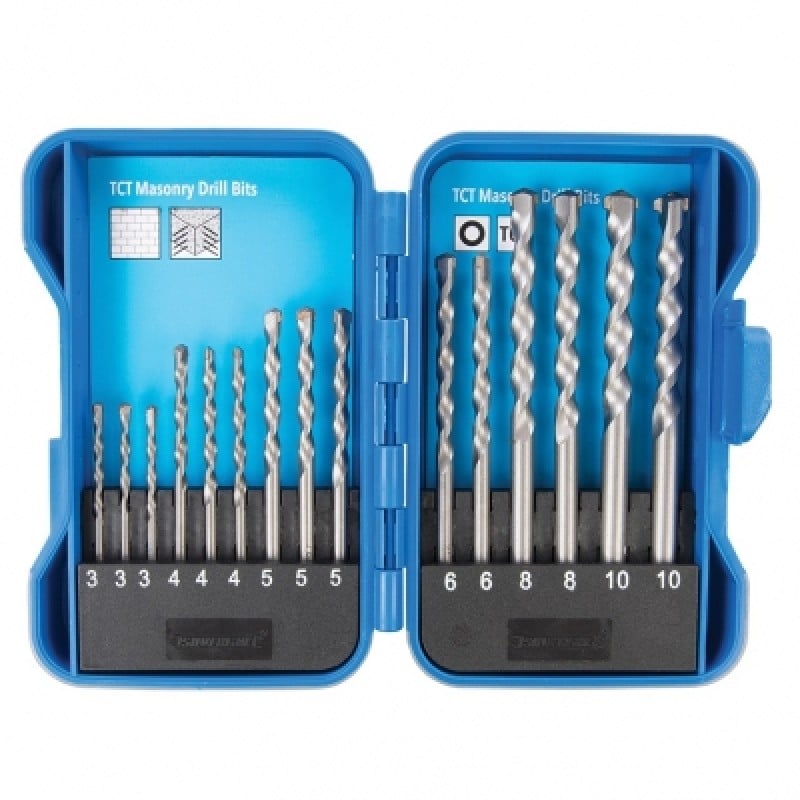 Silverline Masonry TCT Drill Bit Set 3 to 10mm 723650 Sealants and