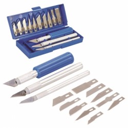 Silverline Hobby Knife Easy Grip Precision Craft 16pc Set 251094