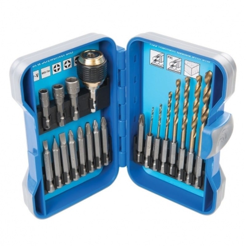 Silverline Quick Change Drill and Screwdriver Bit 20pc Set 490828