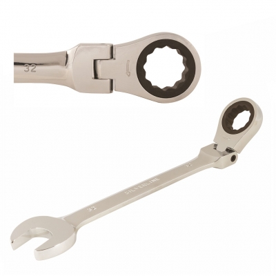 Silverline Hinged Flexible Combination Ratchet Spanner 8mm to 32mm