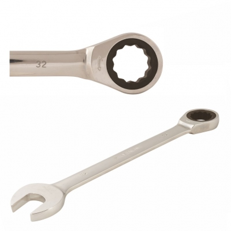 21mm SILVERLINE 656620 POLISHED FIXED HEAD RATCHET SPANNER Combination Wrench