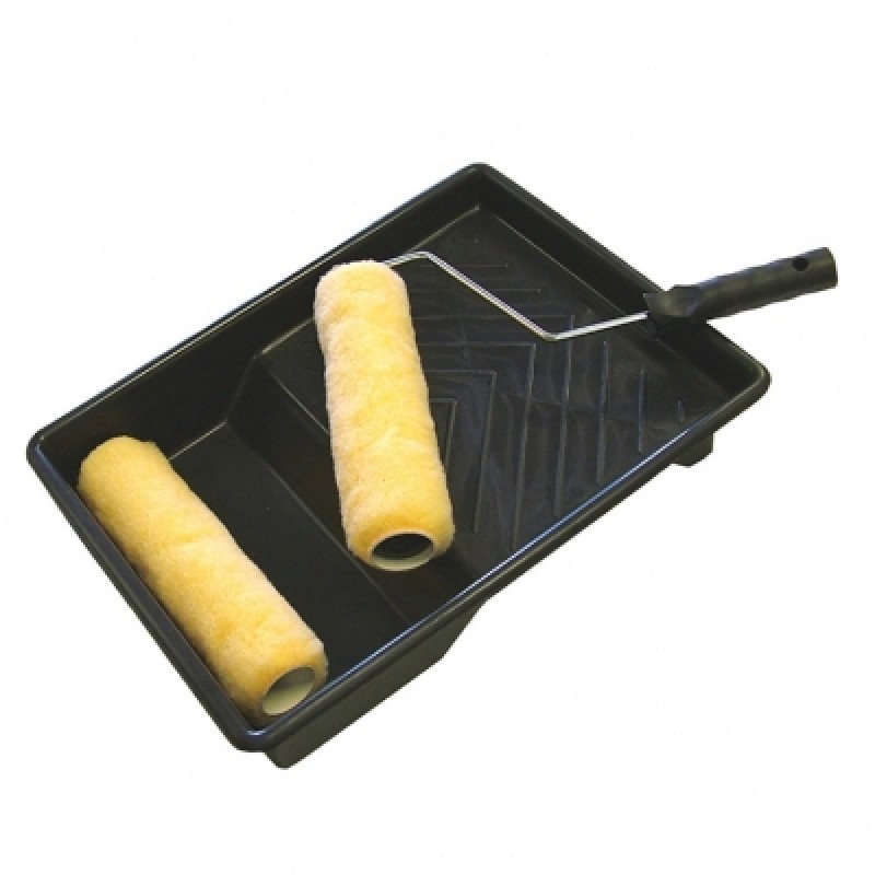 Faithfull 9 inch Paint Roller Frame Tray and Sleeve Kit FAIRKIT