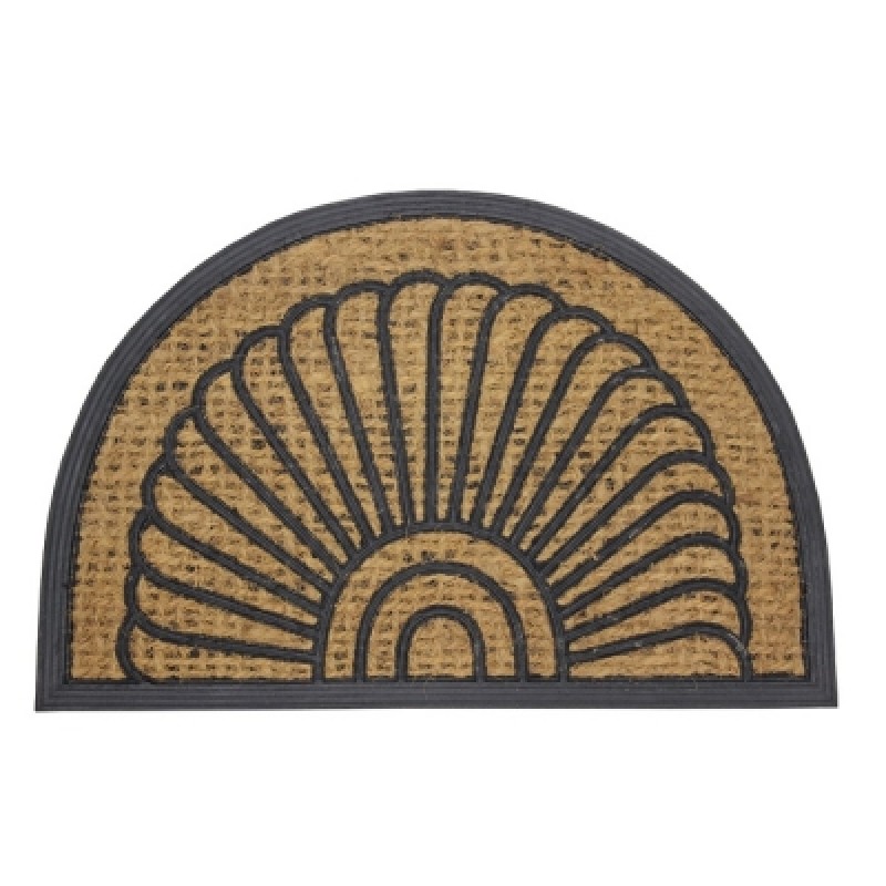 Alba Half Moon Tuffscrape Doormat Coir & Rubber Door Mat 02429