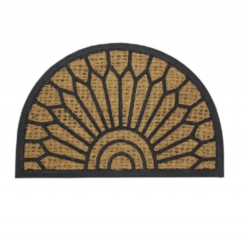 Alba Half Moon Tuffscrape Doormat Coir & Rubber Door Mat B 02429