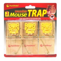 Pestshield Wooden Mouse Traps PS1001 Triple Pack