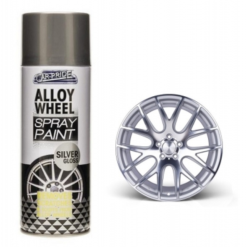CarPride Alloy Wheel Silver Gloss Spray Paint 400ml CP073 Sealants