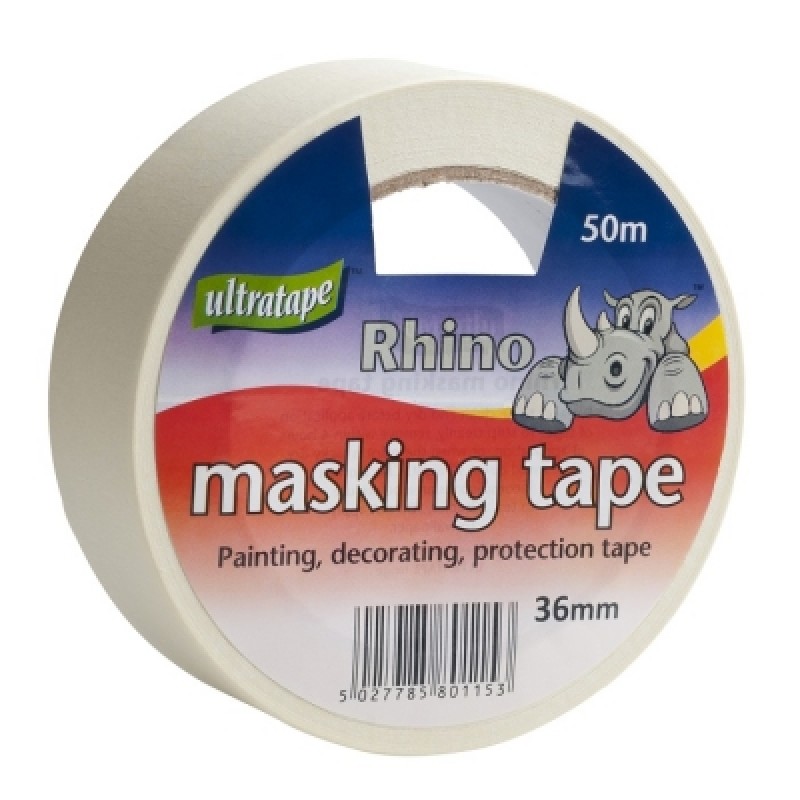Rhino Ultratape Masking Tape 36mm x 50m Sealants and Tools Direct