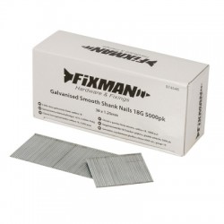 Fixman Galvanised Smooth-Shank Nails 38mm 18g 5000pk 974546 