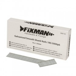 Fixman Galvanised Smooth-Shank Nails 16mm 18g 5000pk 868140