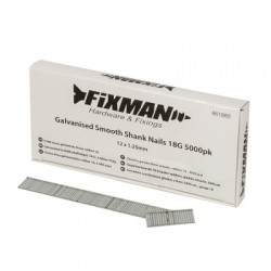 Fixman Galvanised Smooth-Shank Nails 12mm 18g 5000pk 861880