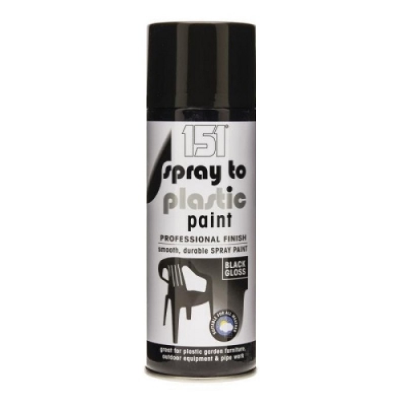 151 Plastic Surface Black Gloss Spray Paint TAR050 Sealants and Tools