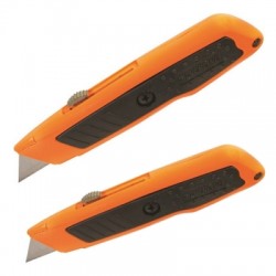 Silverline Stanley Knife Hi-Vis Orange Retractable Soft Grip 868499-O