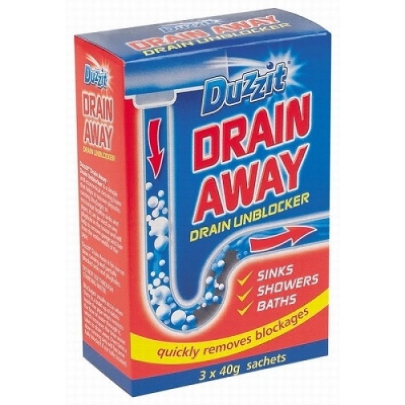 Duzzit Drain Away Unblocker Sink Shower Bath DZT1030C Sealants and