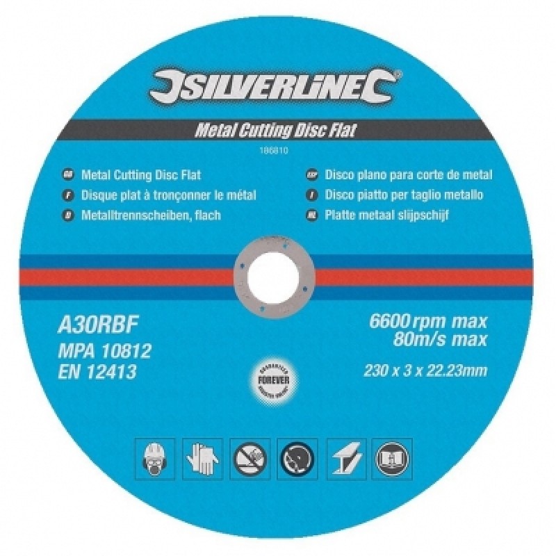 Silverline Angle Grinder Metal Cutting Discs 9 Inch 230mm 186810