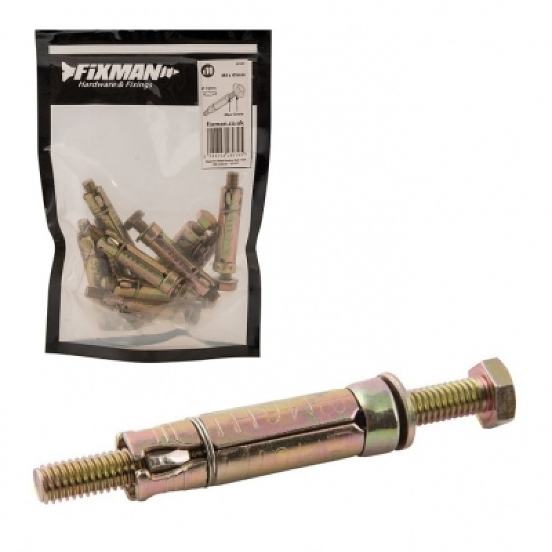 Fixman Masonry Shield AnchorBolt Fixing M8 12 x 65mm 10pk 321461