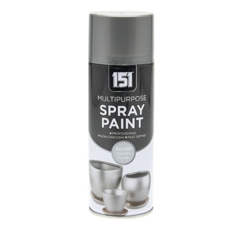 151 Multi Purpose Spray Paint Metallic Silver 400ml TAR039 Sealants