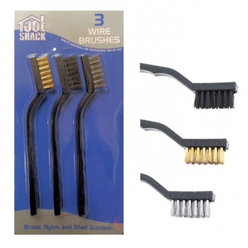 Mini Wire Brush Set Stainless Steel Brassed Nylon SB1122 Sealants and